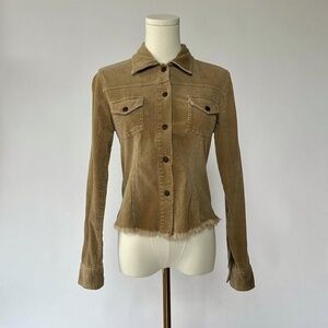 Corduroy Jacket Tan Y2K Vintage Autumn Medium